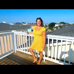 Reformation Maison Yellow Babydoll Dress